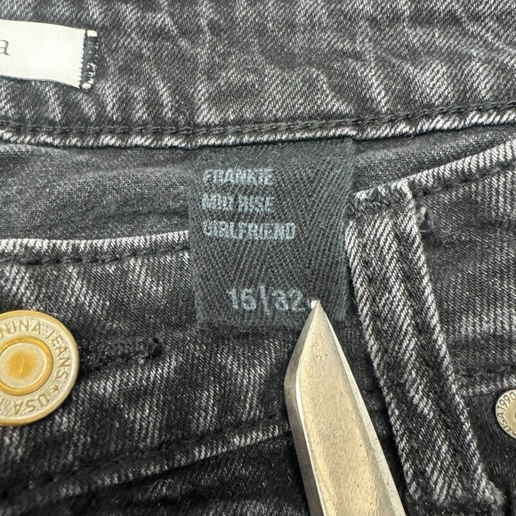 Eunina Jeans Women's 15/32 Juniors Black Denim Distressed Stretch Skinny Casual - Picture 4 of 15